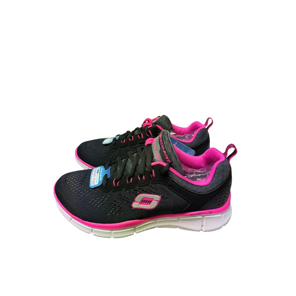 Sketchers SN11897 Sneakers Size 5 New Black with Hot Pink - Picture 4 of 6
